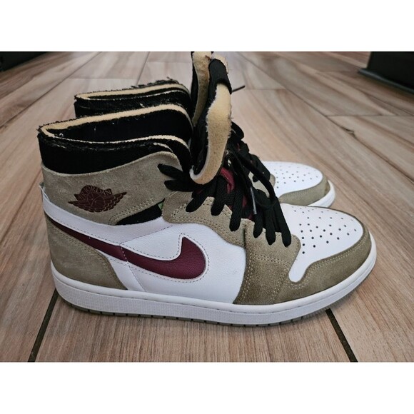 Air Jordan 1 Zoom Air Men's CMFT "Neutral Olive" (CT0978-203) Sneakers size 9.5 - Picture 2 of 11